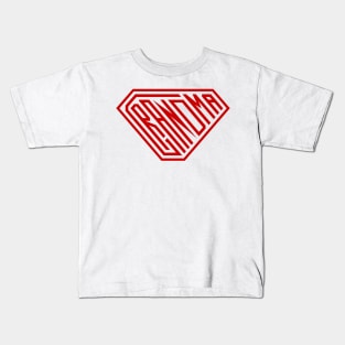 Grandma SuperEmpowered (Red) Kids T-Shirt